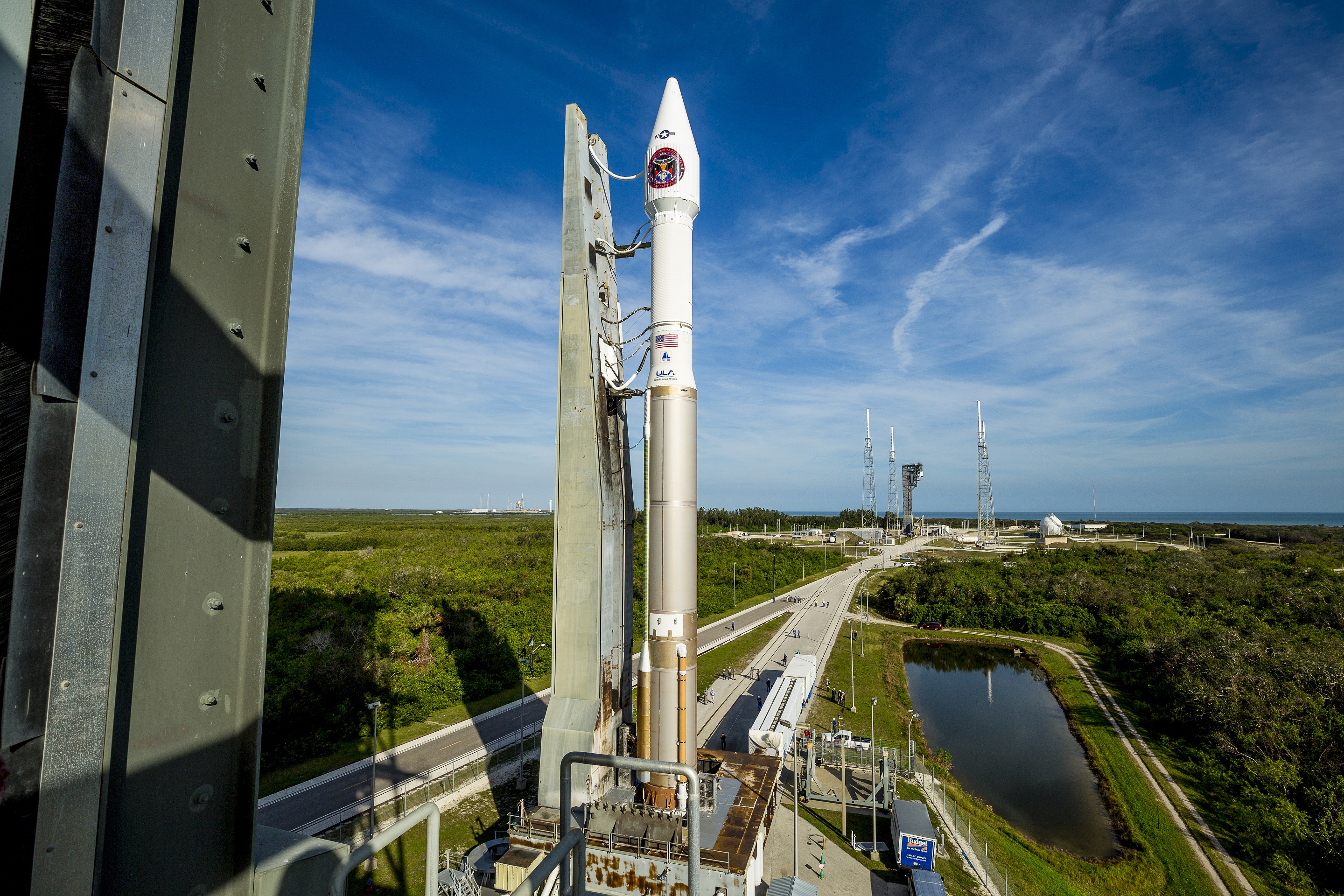 A rocket preparing for launch along the Space Coast, part of Florida’s innovative business climate.